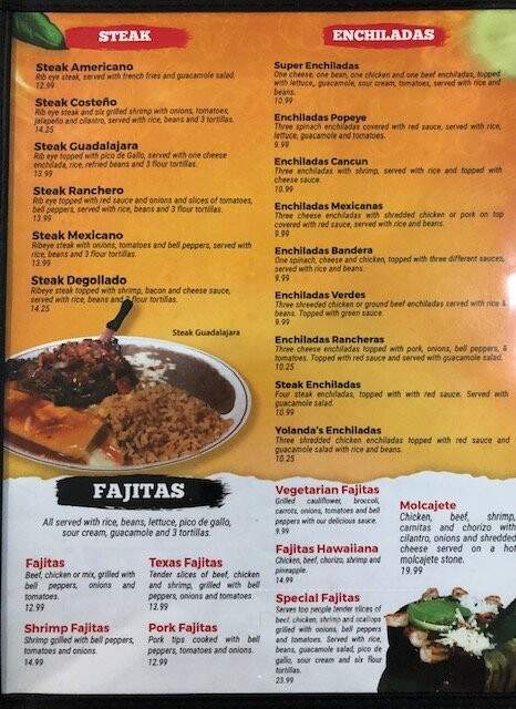 Casa Maria's - Chouteau, OK menu_pic