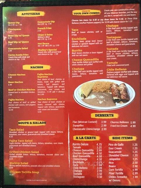 Casa Maria's - Chouteau, OK menu_pic