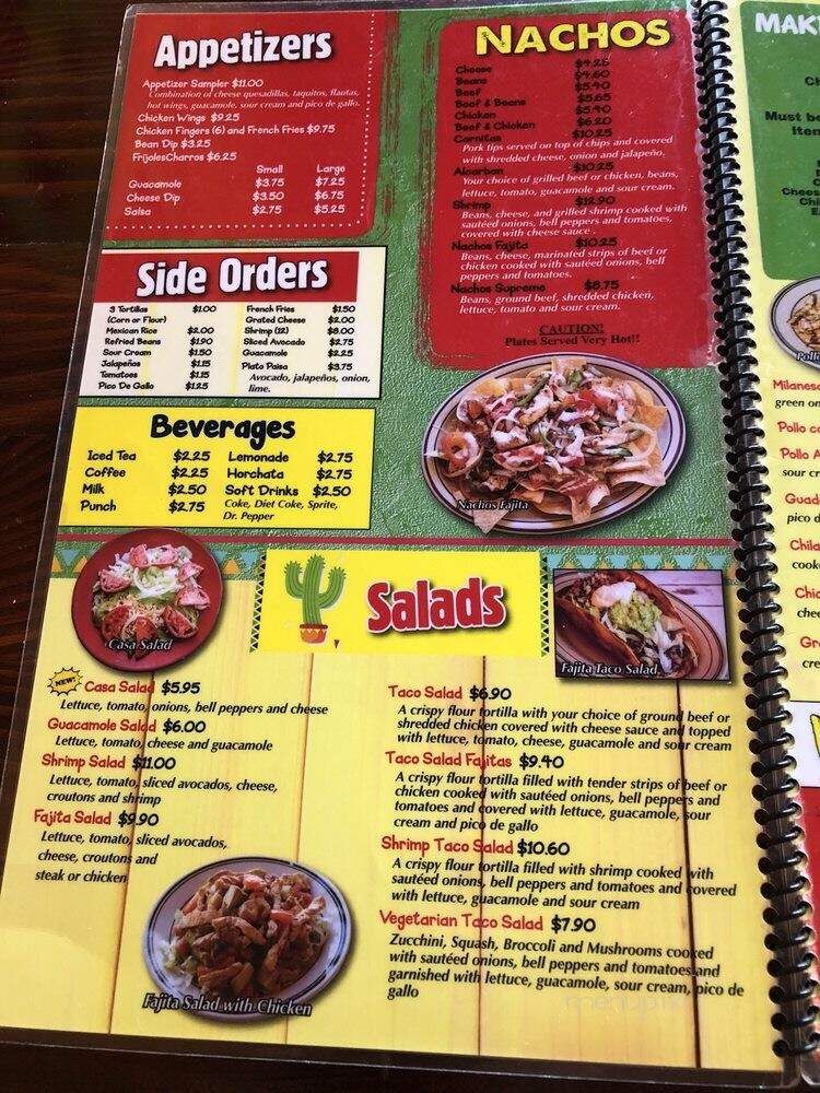 Casa Mexicana - North Little Rock, AR menu_pic