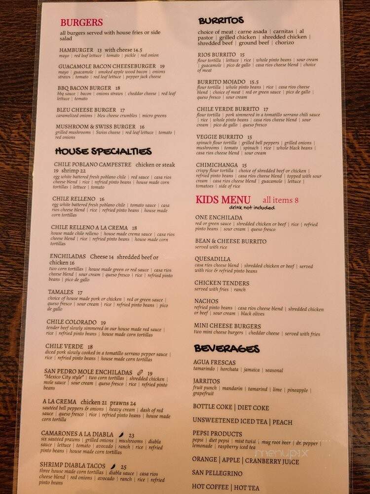 La Fogata Restaurant - Redding, CA menu_pic