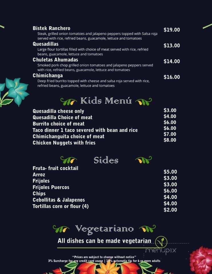 Casa Ruiz - Antioch, IL menu_pic