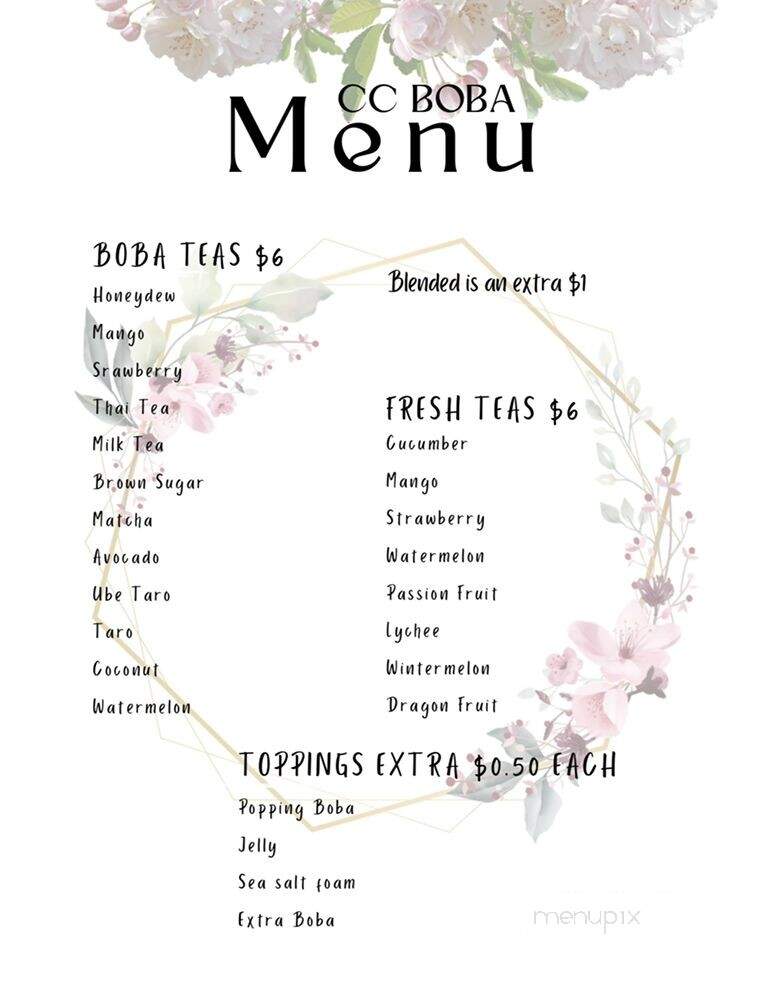 CC Boba - Crescent City, CA menu_pic