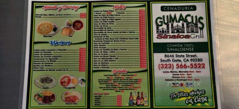 Cenaduria Gumacus - South Gate, CA menu_pic
