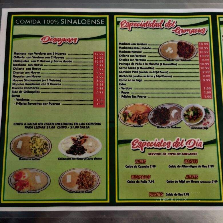 Cenaduria Gumacus - South Gate, CA menu_pic