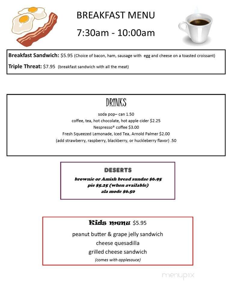 C'est la V's - Cottonwood, ID menu_pic