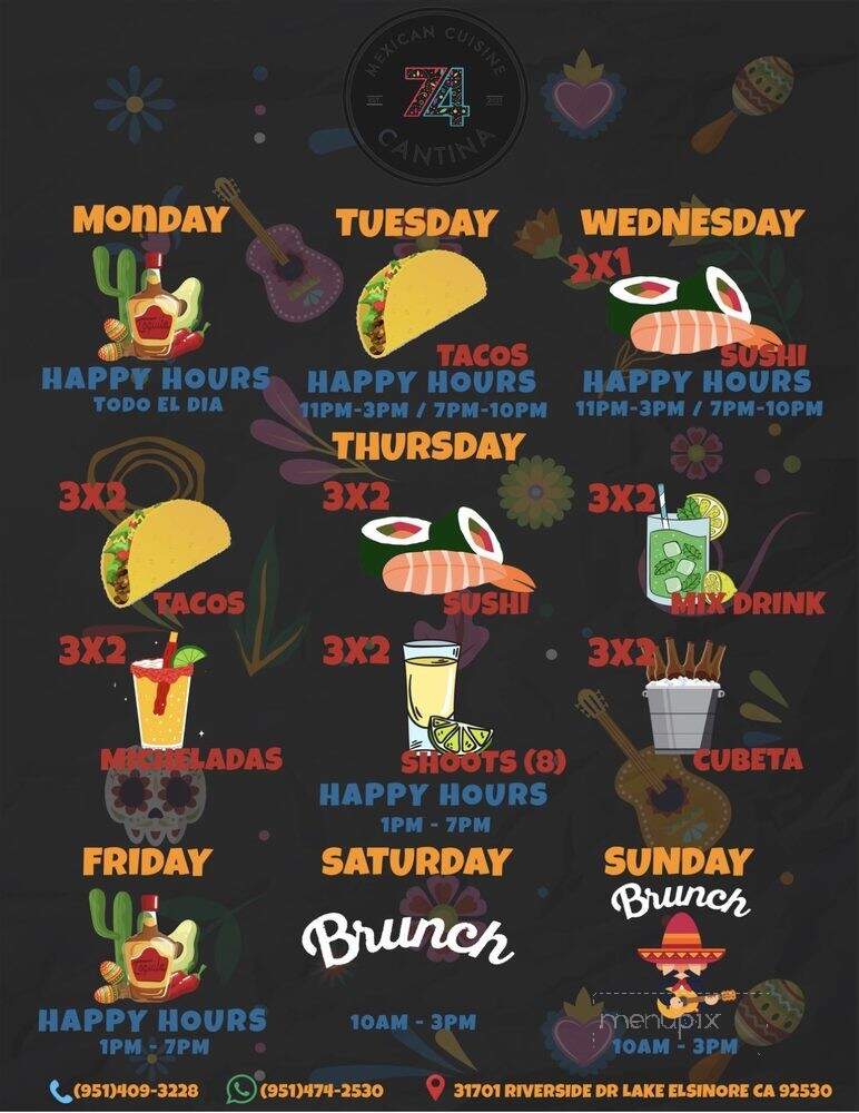 Ceviche Bar 74 - Lake Elsinore, CA menu_pic
