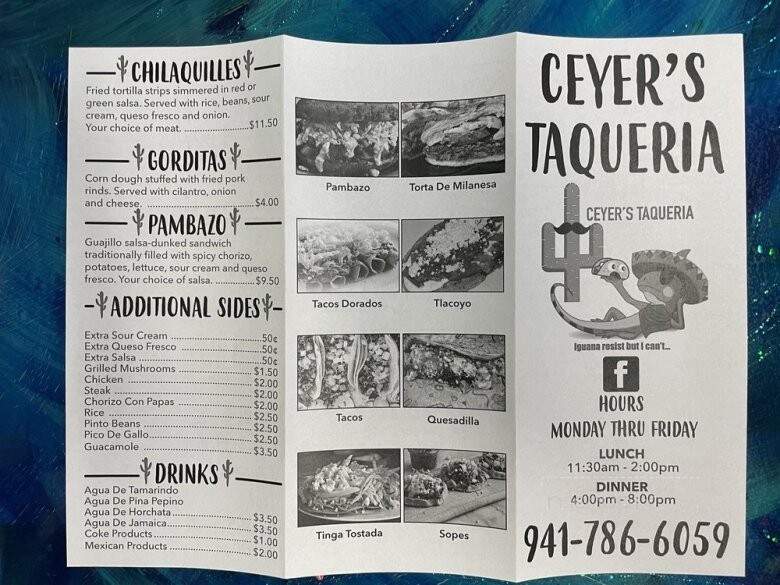 Ceyer's Taqueria - Venice, FL menu_pic