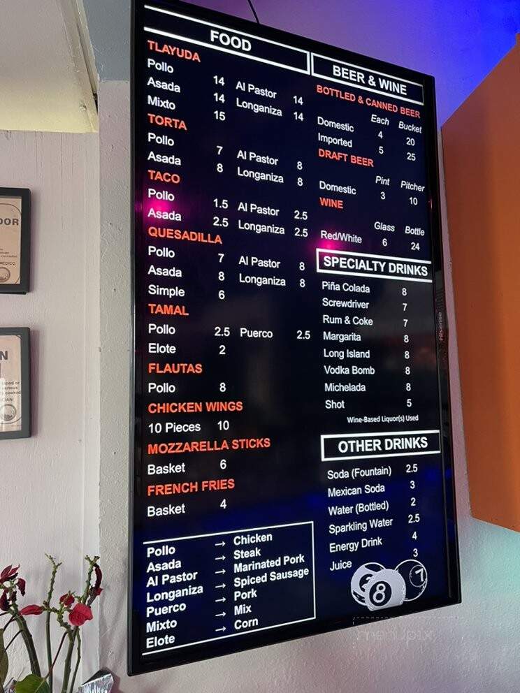 Champion Billiards - Naples, FL menu_pic