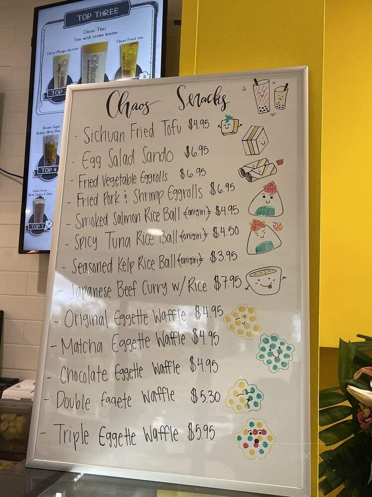 Chaos Bubble Shoppe - Chino Hills, CA menu_pic
