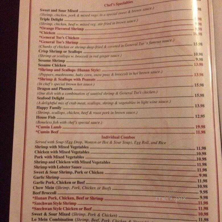 Charlie's Chinese Restaurant - Christiansburg, VA menu_pic