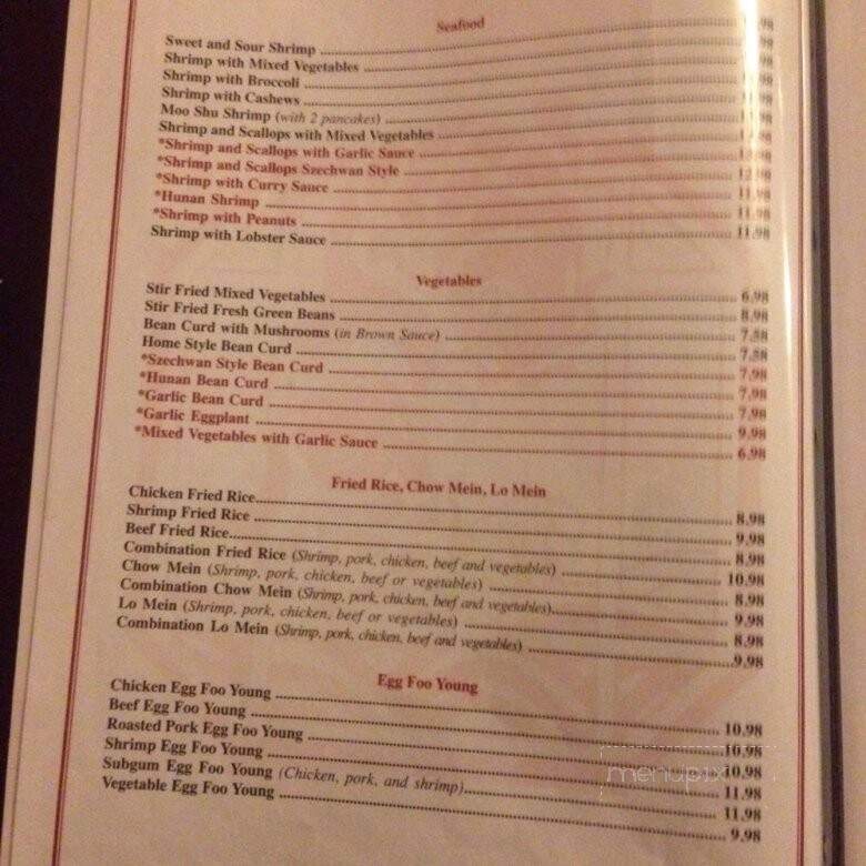Charlie's Chinese Restaurant - Christiansburg, VA menu_pic