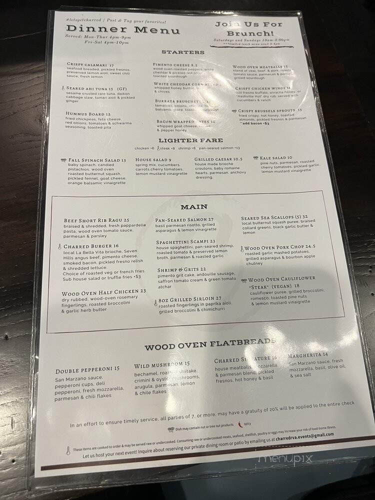 Charred - Mechanicsville, VA menu_pic