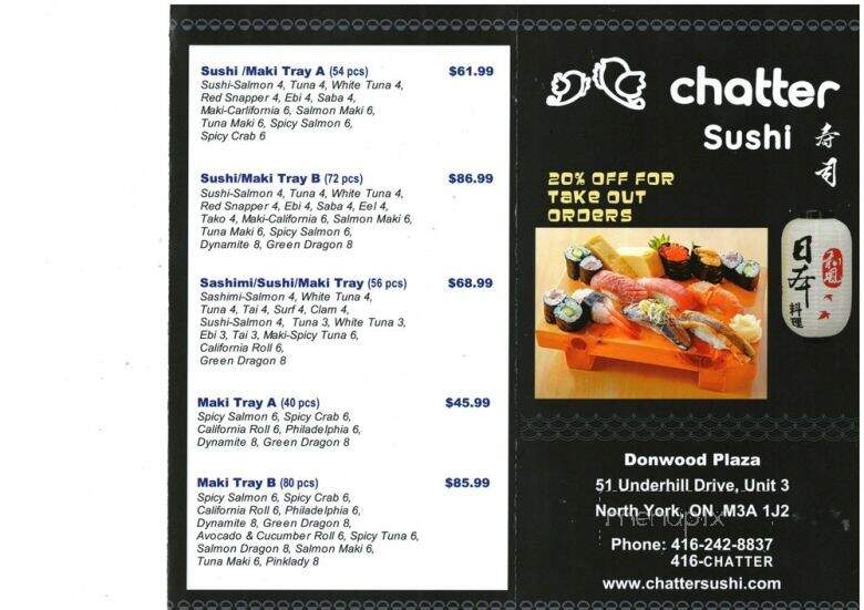 Chatter - North York, ON menu_pic