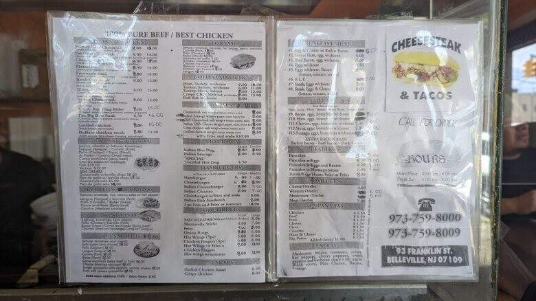 Cheesesteak & Tacos - Belleville, NJ menu_pic