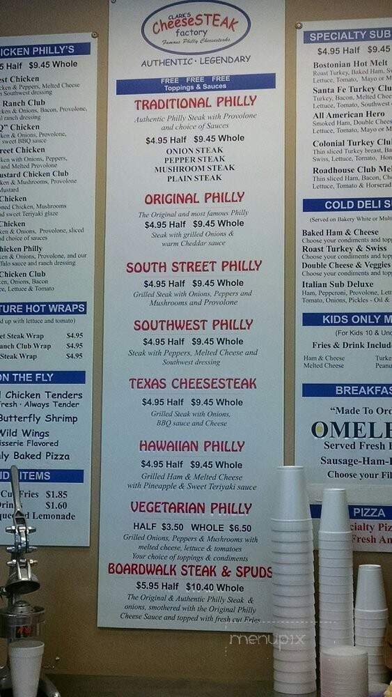Cheesesteak Factory - Christiana, TN menu_pic