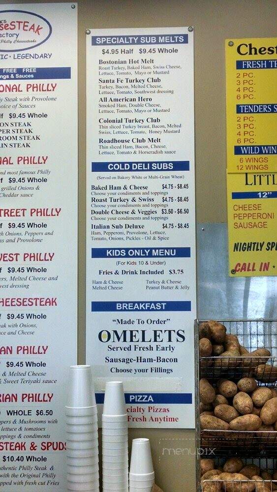 Cheesesteak Factory - Christiana, TN menu_pic