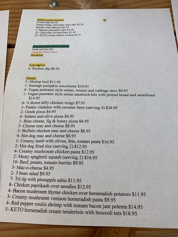 Chef Chic - Tucson, AZ menu_pic