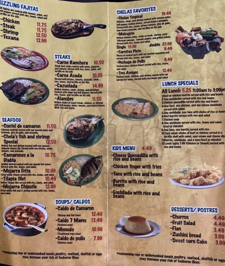 Chelas - Grayson, GA menu_pic