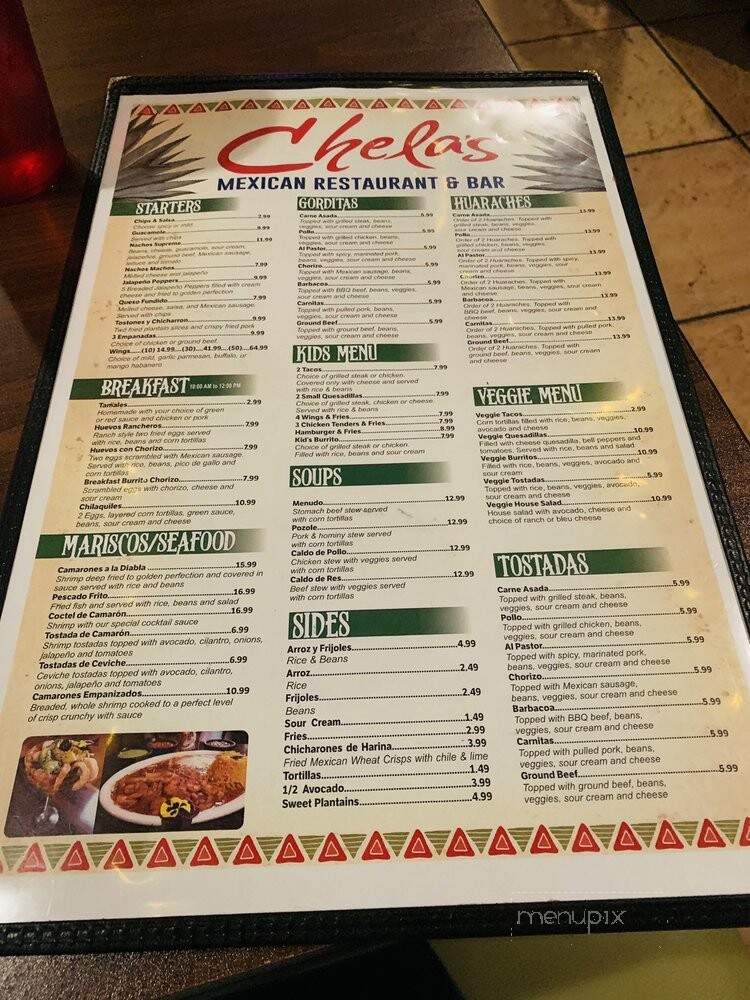 Chela's Mexican Food - Palm Springs, FL menu_pic