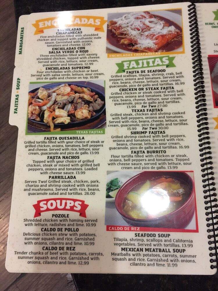 Chiapas Mexican Grill - Moraine, OH menu_pic