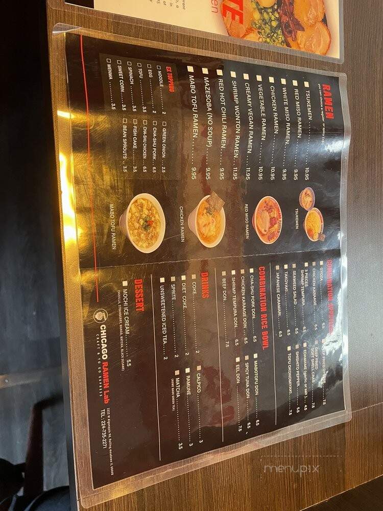 Chicago Ramen Lab - Rolling Meadows, IL menu_pic