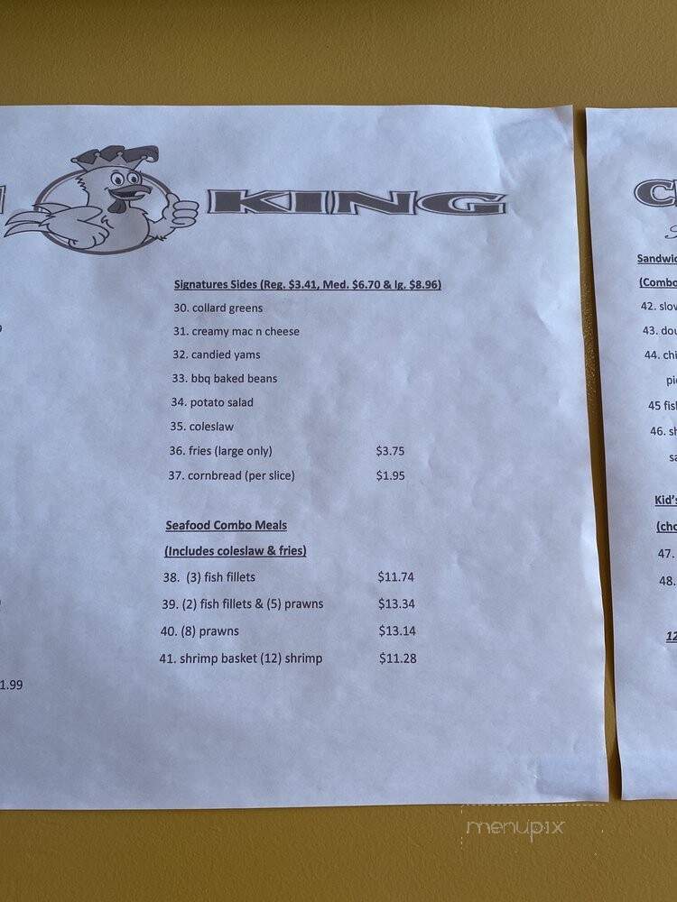 Chicken King - Fresno, CA menu_pic