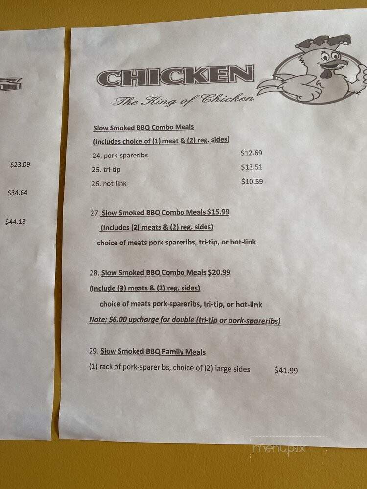 Chicken King - Fresno, CA menu_pic