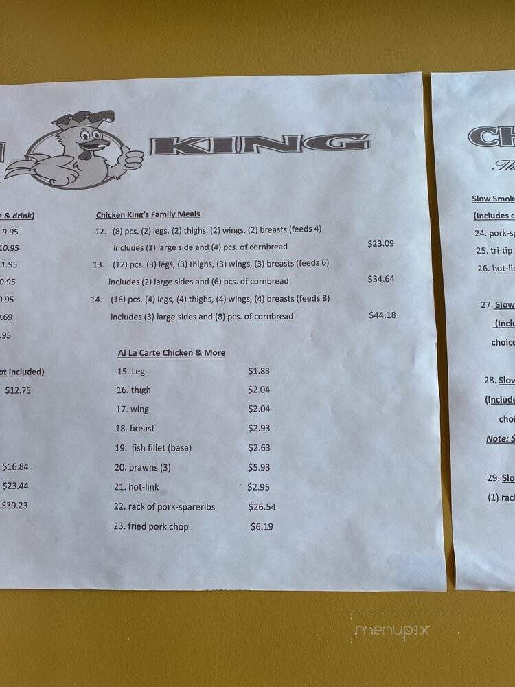 Chicken King - Fresno, CA menu_pic