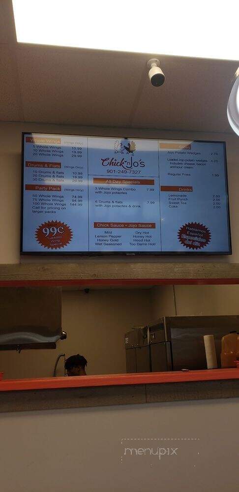 Chick' n Jo's - Memphis, TN menu_pic