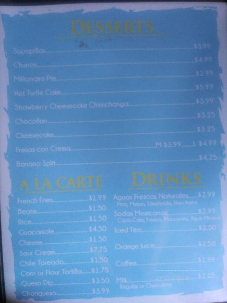 Chihuahuas Mexican Restaurant - Fort Stockton, TX menu_pic