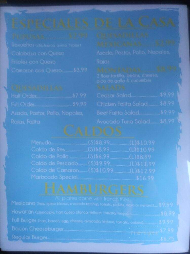 Chihuahuas Mexican Restaurant - Fort Stockton, TX menu_pic