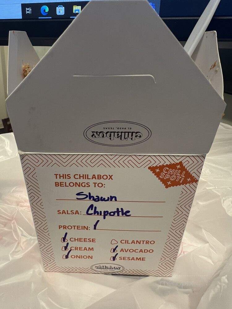 Chilabox - El Paso, TX menu_pic