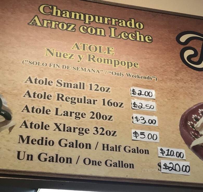 Chilo Y Chela Restaurant - Chicago, IL menu_pic