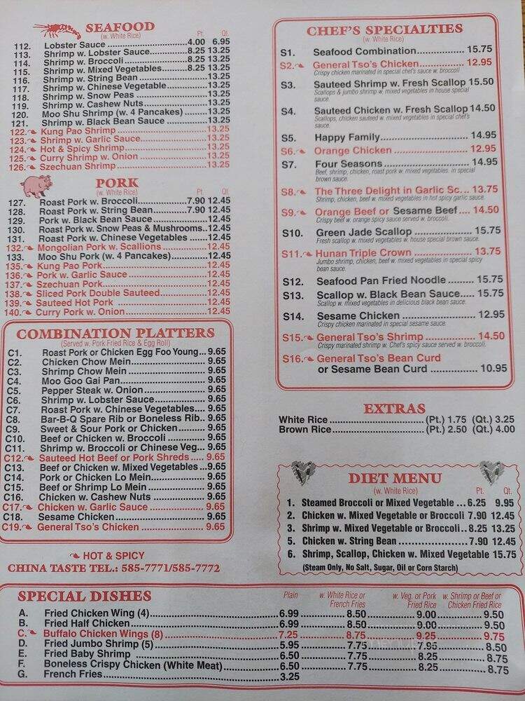 China Taste - Leonia, NJ menu_pic