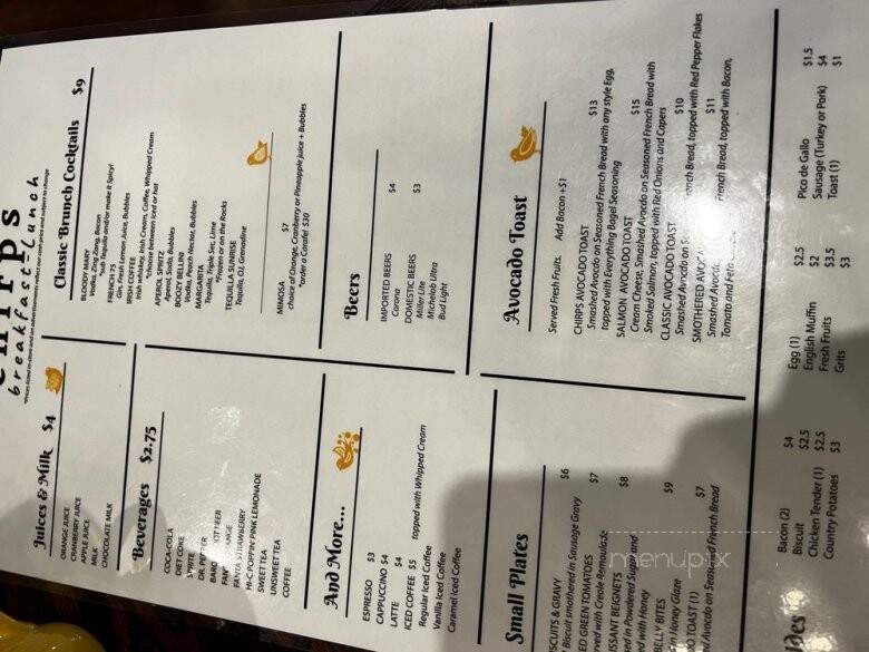Chirps - Gulf Breeze, FL menu_pic