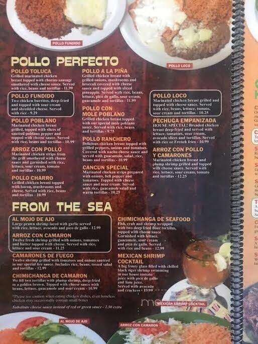 Cholula Mexican Restaurant - Muncie, IN menu_pic