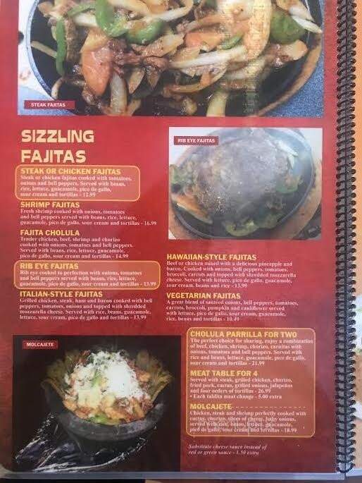 Cholula Mexican Restaurant - Muncie, IN menu_pic