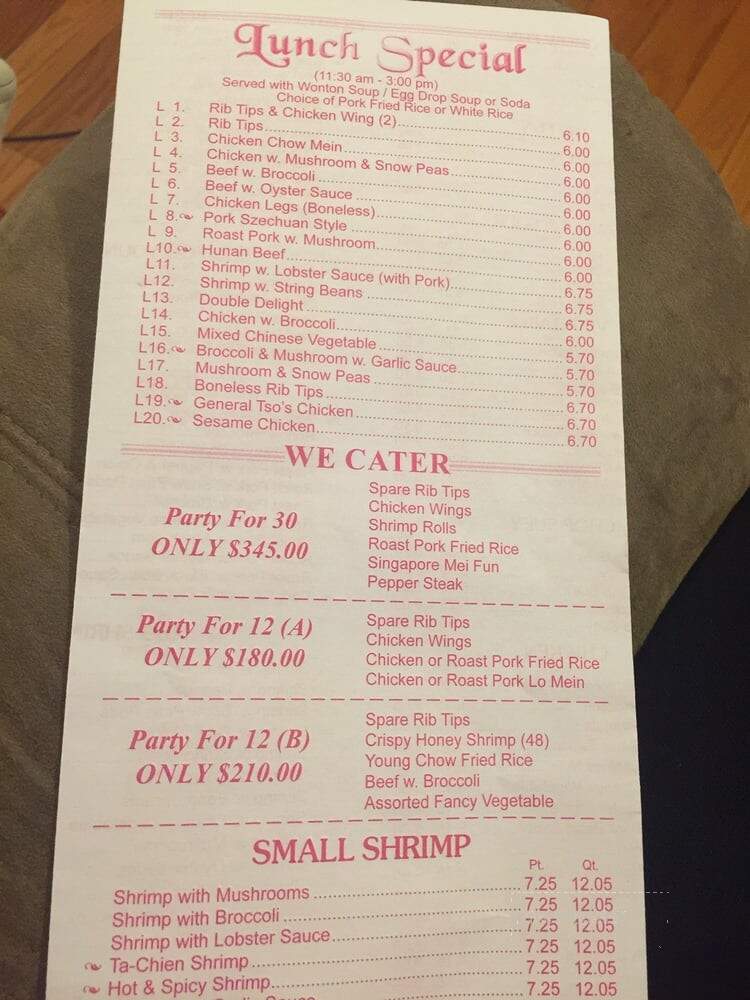 Chopsticks - South Richmond Hill, NY menu_pic