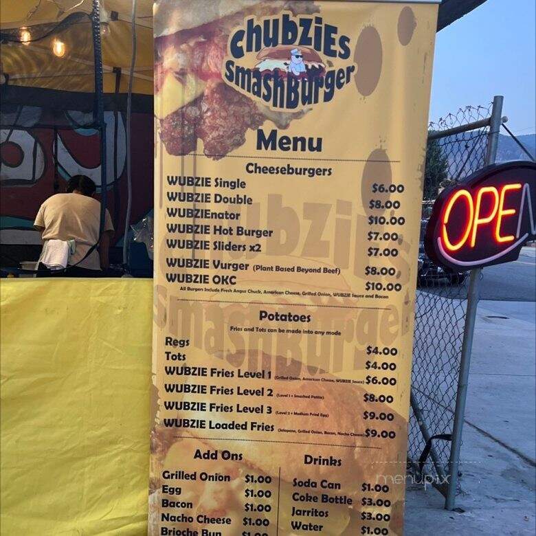 Chubzies Smashburger - San Bernardino, CA menu_pic