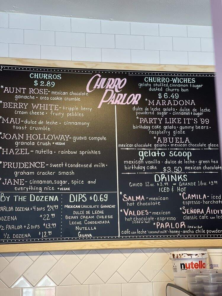 Churro Parlor - Chicago, IL menu_pic