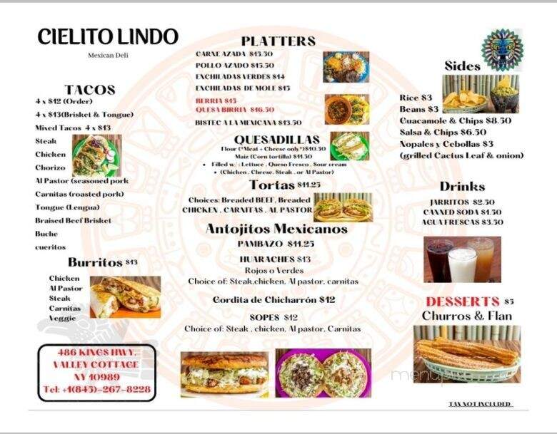Cielito Lindo Mexican Deli - Valley Cottage, NY menu_pic