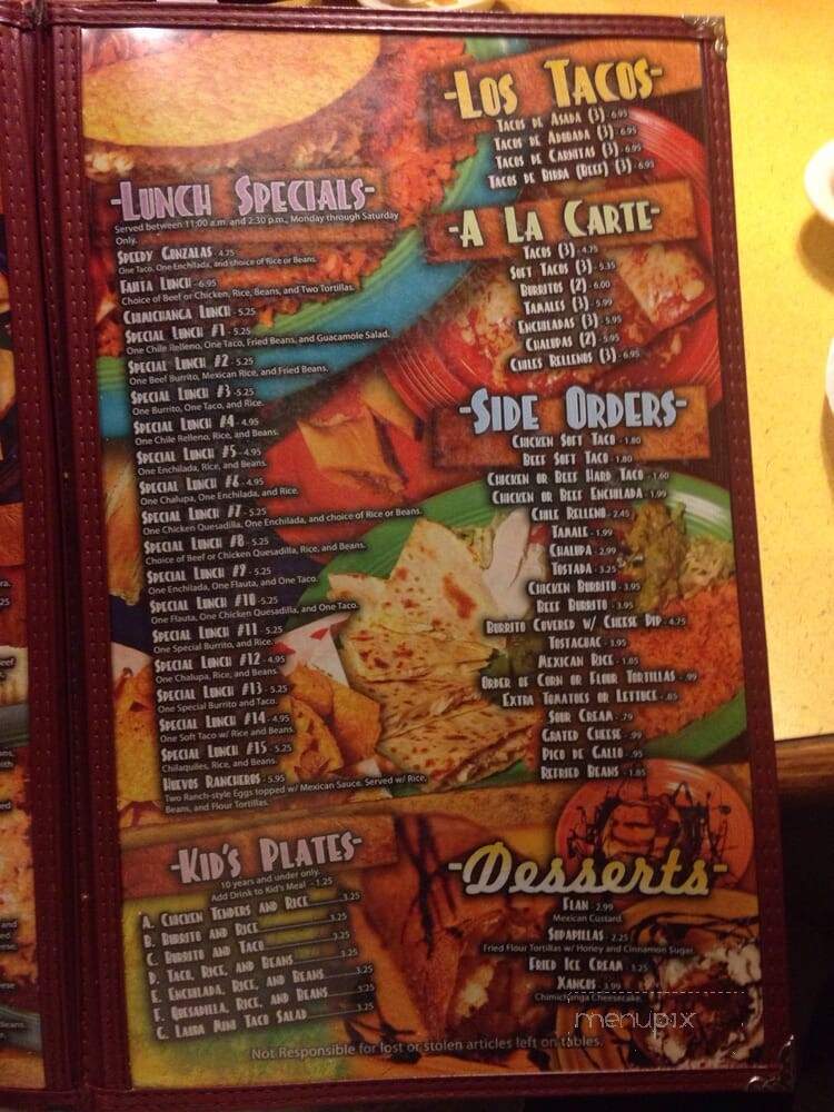 Cielito Lindo Mexicano Restaurant - Springfield, MO menu_pic