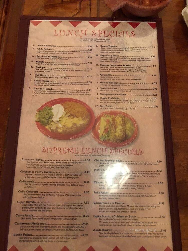 Cinco de Mayo - Tampa, FL menu_pic