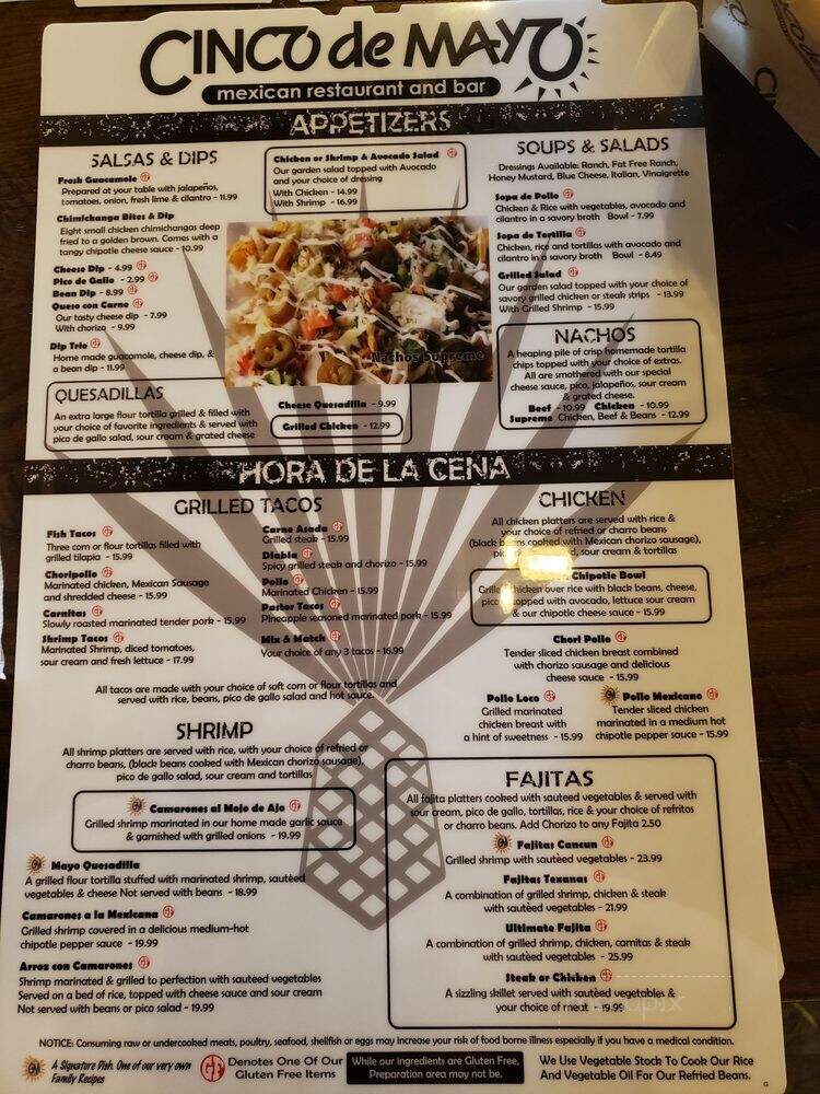 Cinco De Mayo - Gaithersburg, MD menu_pic
