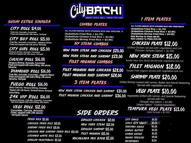 City Bachi - Walnut Creek, CA menu_pic
