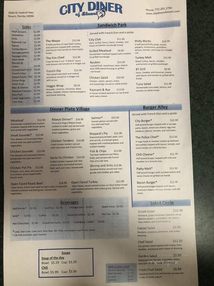 City Diner of Stuart - Stuart, FL menu_pic