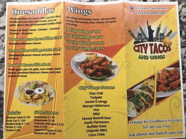 City Tacos and Wings - Lyndhurst, NJ