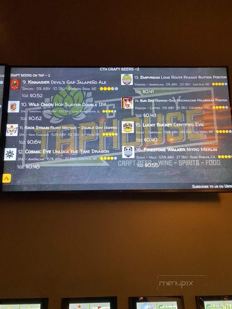 City Tap House - Nebraska City, NE menu_pic