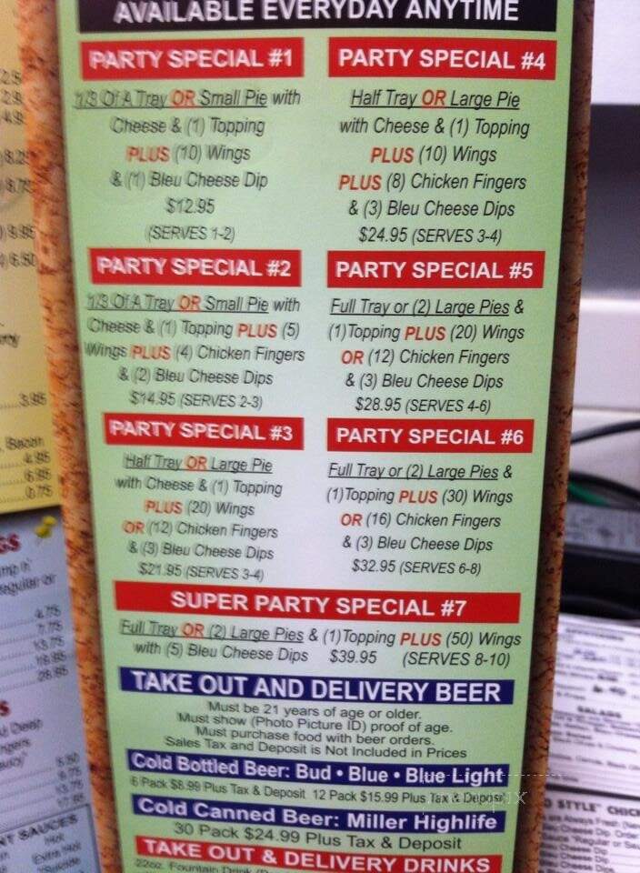 CJ's Pizza and Wings - Niagara Falls, NY menu_pic
