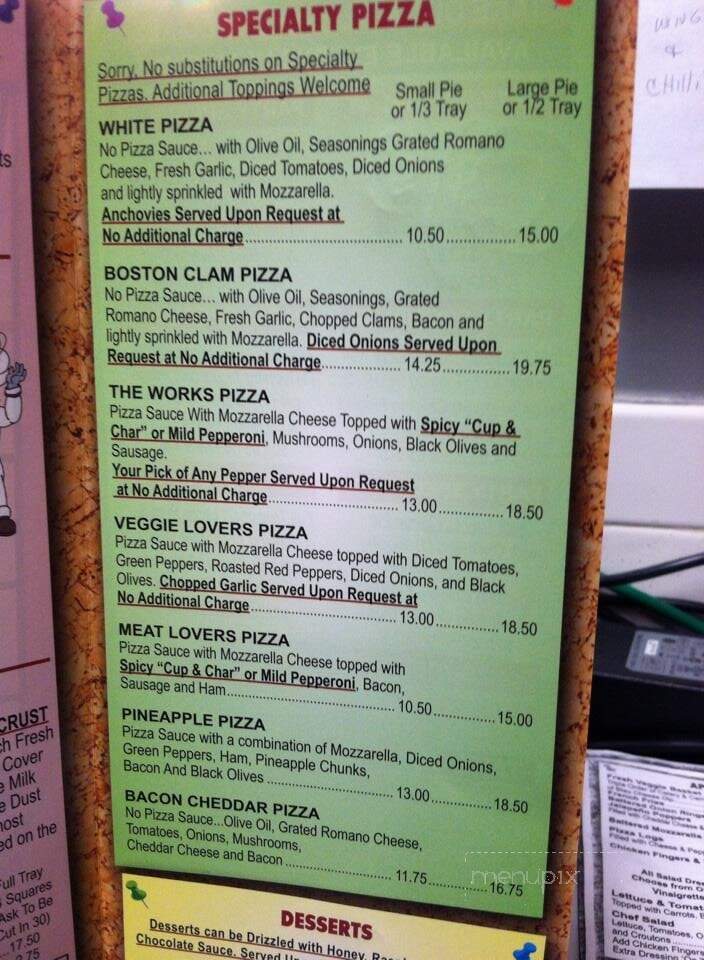 CJ's Pizza and Wings - Niagara Falls, NY menu_pic